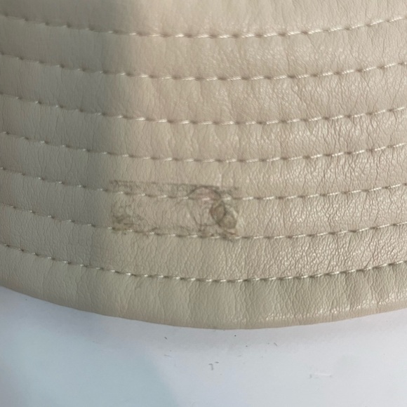 David and Young Beige Vegan Faux Leather Bucket Hat - Picture 5 of 8